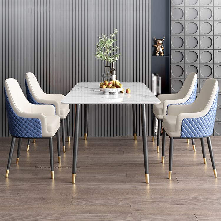 Nordic 1/2/5/7 Pieces Dining Set Sintered Stone Dining Table with Leather Chairs Clearhalo 'Dining Room Sets' 'Dining Tables & Seating' 'dining_room_set' 'furn' 'furn_dining_room_set' 'Furniture' 'furniture_dining_room_set' 'Kitchen & Dining Furniture' 'kitchen&dining_furn' 'kitchen' 1200x1200_81cb0b6d-d8af-45b4-8a1e-9638466b020c