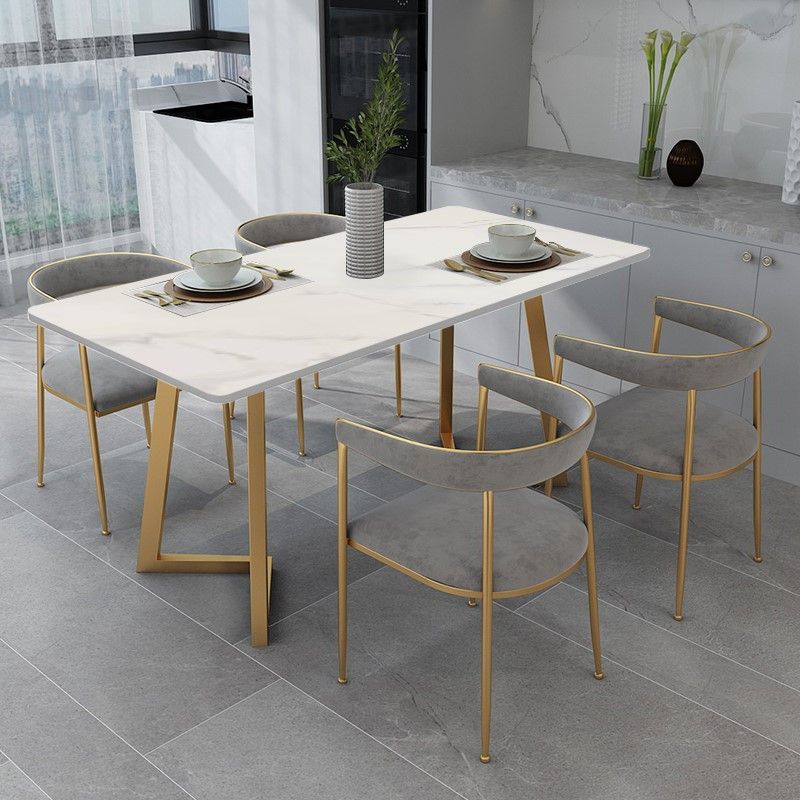 Sintered Stone Top Dining Table Rectangle Table with Double Pedestal for Restaurant Clearhalo ' dining_table' 'Dining Tables & Seating' 'Dining Tables' 'furn' 'furn_dining_table' 'Furniture' 'furniture_dining_table' 'Kitchen & Dining Furniture' 'kitchen&dining_furn' 'kitchen' 'kitchen_dining_table' 1200x1200_81cb99f5-5d6d-44c8-8c83-3a198f833844