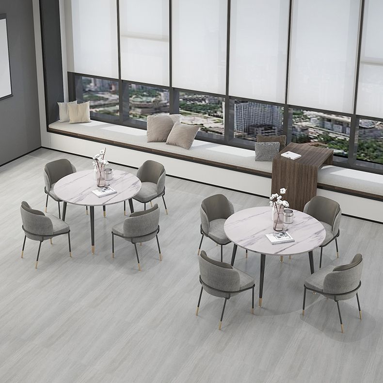 Noordse stijl gestoffeerde armloze eetkamerstoelen stoere rugstoel