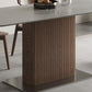 Industrial Kitchen Dinner Table Rectangle Pedestal Dining Table Clearhalo 'Dining Tables & Seating' 'Dining Tables' 'dining_table' 'furn' 'furn_dining_table' 'Furniture' 'Kitchen & Dining Furniture' 1200x1200_81cbaf00-6add-4548-b152-0c442fd464ed