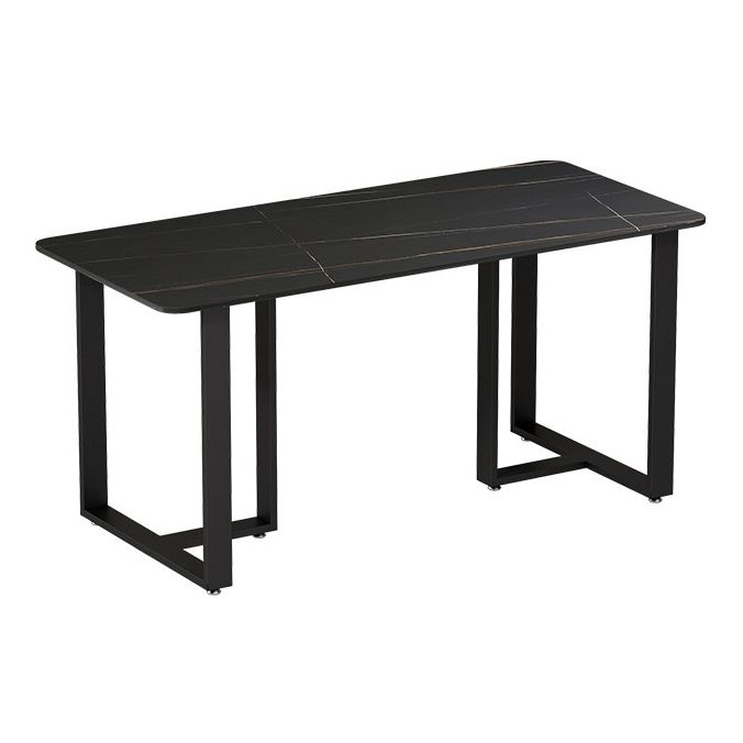 Industrial Dining Table Sintered Stone Table with Double Pedestal Base for Dining Room Clearhalo ' dining_table' 'Dining Tables & Seating' 'Dining Tables' 'furn' 'furn_dining_table' 'Furniture' 'furniture_dining_table' 'Kitchen & Dining Furniture' 'kitchen&dining_furn' 'kitchen' 'kitchen_dining_table' 1200x1200_81cc8be9-f95c-4100-a2b0-3f2042d7132d