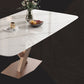 White Stone Dining Table Household Small Apartment Dining Furniture with Pedestal Base Clearhalo 'Dining Tables & Seating' 'Dining Tables' 'dining_table' 'furn' 'furn_dining_table' 'Furniture' 'furniture_dining_table' 'Kitchen & Dining Furniture' 'kitchen' 'kitchen_dining_table' 1200x1200_81cd1bba-605b-44c8-9aec-982354b8a1ac