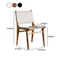 Modern Style Dining Chairs Solid Wood Open Back Dining Chair for Home