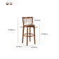 Modern Style Bar Stool Solid Wood Backrest Bar Stools with Swivel