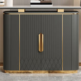 Glam Buffet Server ingegnerizzato in legno e credenza in pietra