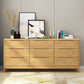 Commode de rangement en bois massif avec tiroirs, l 16 po
