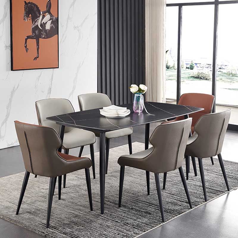 Modern Style Upholstered Chair Stackable Wingback Parsons Chair for Home Clearhalo ' kitchen&dining_furn' 'Dining Chairs' 'Dining Tables & Seating' 'dining_chair' 'furn' 'furn_dining_chair' 'Furniture' 'furniture_dining_chair' 'Kitchen & Dining Furniture' 'kitchen' 1200x1200_81cf3460-e1e6-46dd-adbe-de2dd17b9237