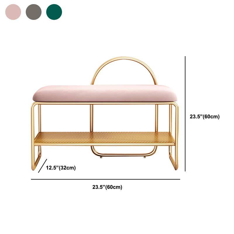 12.6 Inch Wide Glam Bench Foam Cushioned Bench with Shoe Storage Clearhalo 'Benches' 'Chairs & Seating' 'furn' 'furn_benches' 'Furniture' 'Living Room Furniture' 1200x1200_81cf79a6-b196-4852-8ecd-fc4adc1ccaa3