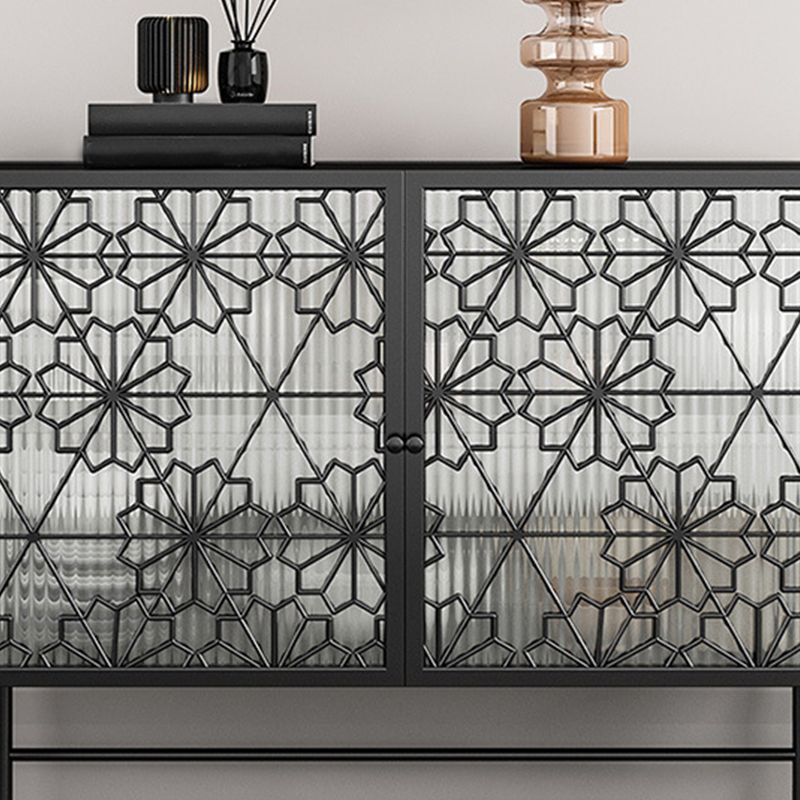 Portes de verre buffet en métal glamour 2 portes buffet du buffet du buffet