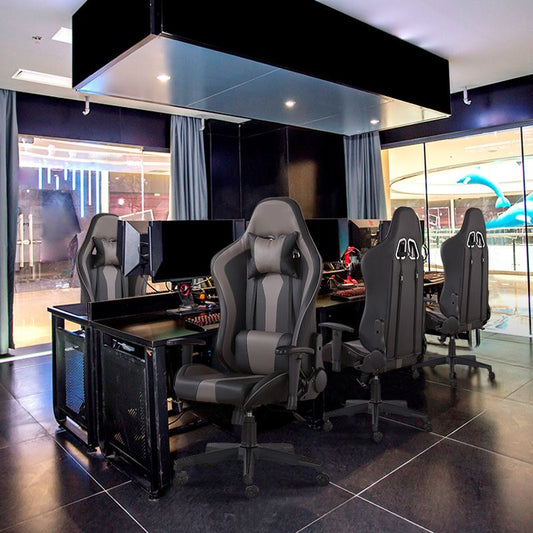 Sedia moderna sedia regolabile altezza sedile in pelle finta sedia da scrivania girevole con ruote