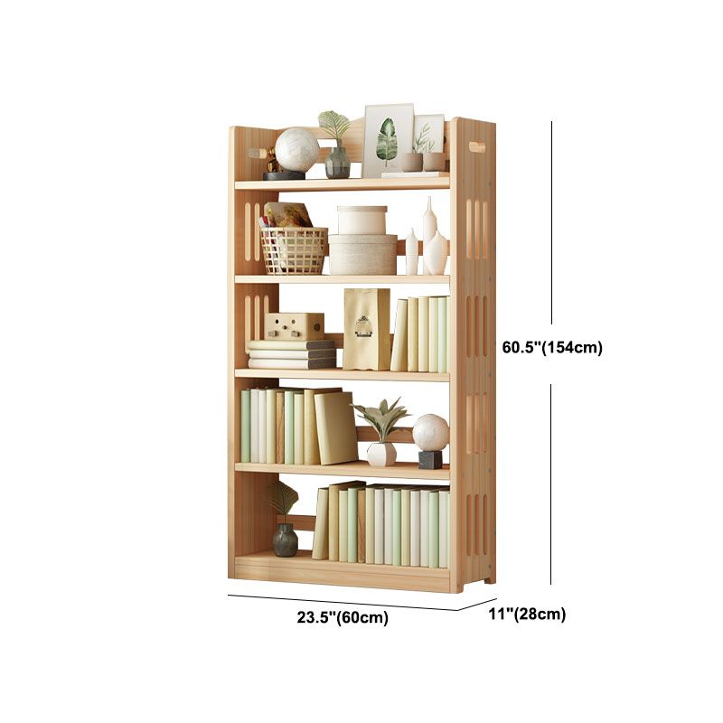 モダンフロアブラウンブックシェルフウッドエンドオープンシェルフ本棚家のための本棚