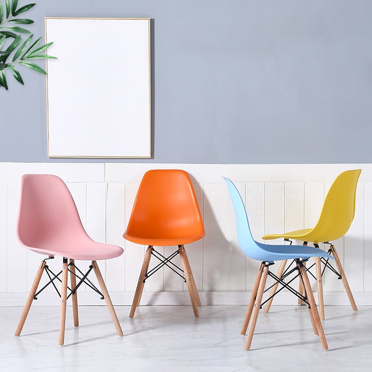 Contemporary Style Dining Chair Armless Side Chair with Wooden Legs Clearhalo 'Dining Chairs' 'Dining Tables & Seating' 'dining_chair' 'Furniture' 'furniture_dining_chair' 'Kitchen & Dining Furniture' 1200x1200_81d1c109-ec22-432c-b6b0-ca8d7ca2e9d2