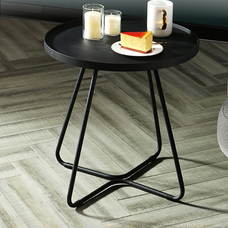 17.7"/19.7" Tall Metal Round Tray Top Side Table Iron Sled End Table Clearhalo 'Coffee & Accent Tables' 'End & Side Tables' 'end_side_tables' 'furn' 'furn_end_side_tables' 'Furniture' 'Living Room Furniture' 1200x1200_81d2f977-e6cc-4cb7-980f-3688f36a2a23