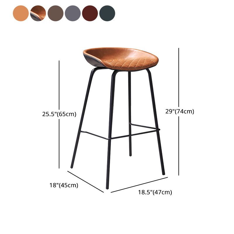 Vintage-Style Metal Low Back and Strap Pedal Bar Stool 30- inch Bar Stool Clearhalo 'Bar Furniture' 'Bar Stools' 'bar_stools' 'furn' 'furn_bar_stools' 'furniture_bar_stools' 'Kitchen & Dining Furniture' 'kitchen&dining_furn' 'kitchen' 'kitchen_furn' Furniture' 1200x1200_81d3dcd4-10d6-40f3-b7e6-7ec8b125fe80