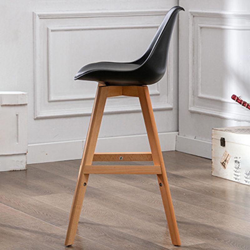 Contemporary Backrest Bar Stool Leather Wood 4 Legs Bar Stool , 1 Piece Clearhalo 'Bar Furniture' 'Bar Stools' 'bar_stools' 'furn' 'furn_bar_stools' 'furniture_bar_stools' 'Kitchen & Dining Furniture' 'kitchen&dining_furn' 'kitchen' 'kitchen_furn' Furniture' 1200x1200_81d3dd47-ff74-41bf-aa51-12c202b41d64