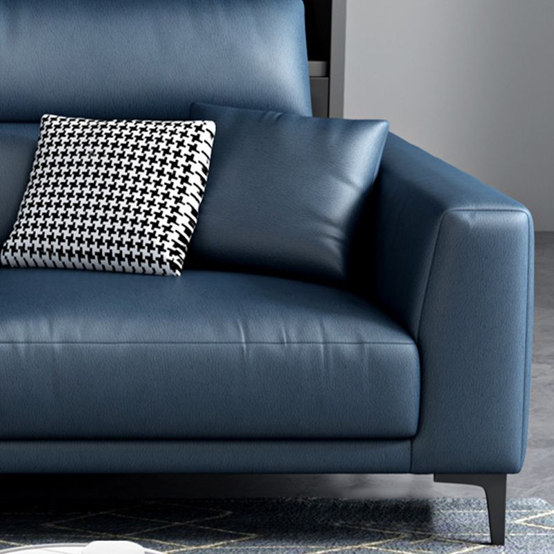 Faux Leather Square Arm Sofa/Sectional with Adjustable Bolster Pillows, Stain Resistant Clearhalo 'furn' 'furn_sectionals' 'Furniture' 'furniture_sectionals' 'Living Room Furniture' 'Sectionals' 1200x1200_81d43ef8-e103-41d7-ac56-e361a2d90096