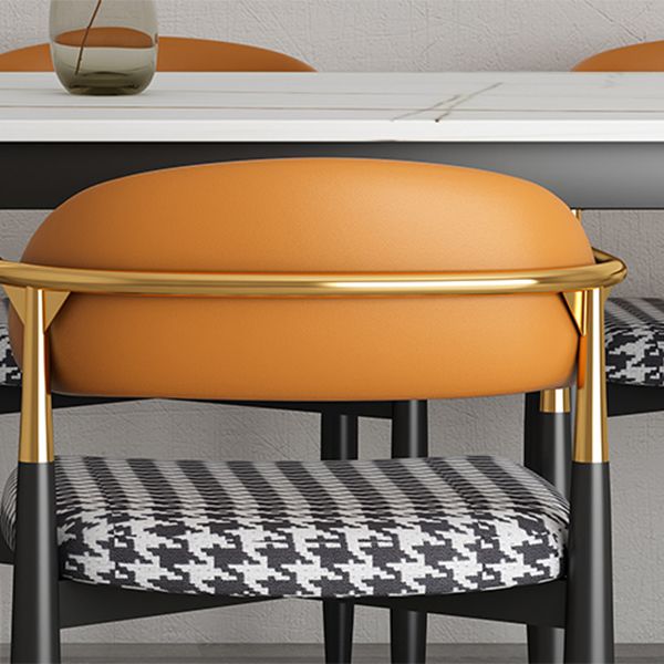 Glam Metal Home Side Chair Open Back Dining Side Chair in Black Clearhalo 'Dining Chairs' 'Dining Tables & Seating' 'dining_chair' 'furn' 'furn_dining_chair' 'Furniture' 'furniture_dining_chair' 'Kitchen & Dining Furniture' 1200x1200_81d4e229-5d8c-4fdb-8495-a071422e07a4