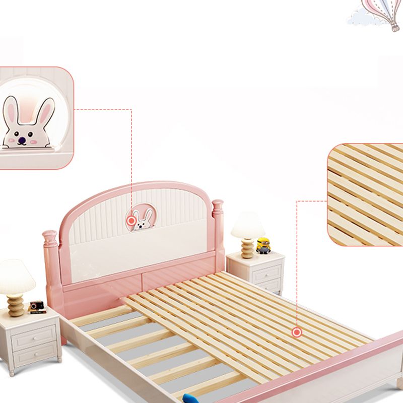 Modern Arched Panel Headboard Standard Bed with Legs in Rubberwood Clearhalo 'Bedroom Furniture' 'Beds' 'furn' 'furn_beds' 'Furniture' 1200x1200_81d54567-7aff-435f-9956-c29404456e37