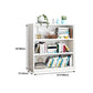 White and Black Modern Bookshelf Closed Back Wood Bookcase for Home