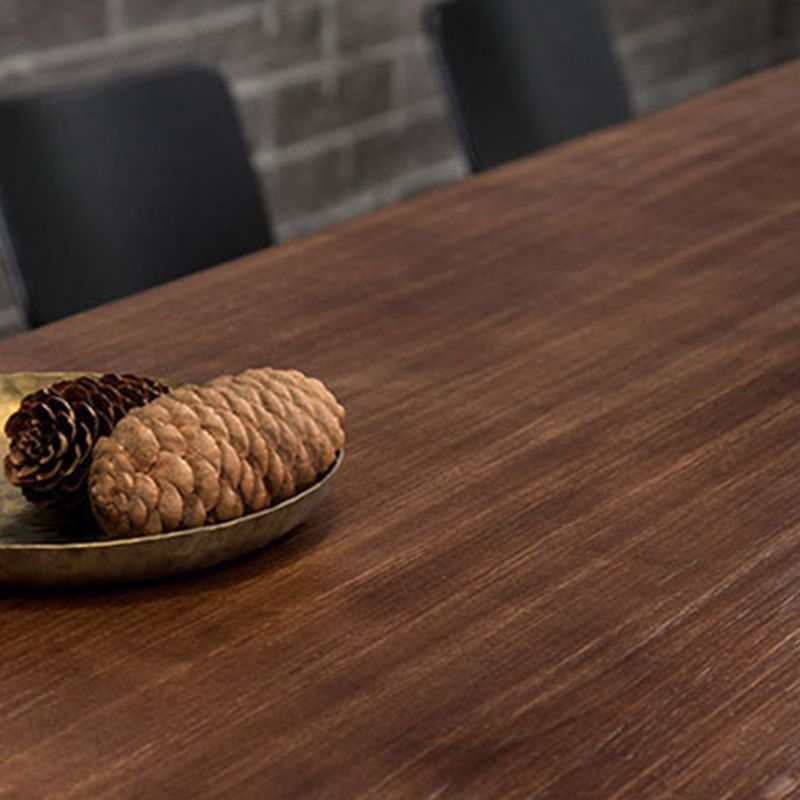 Mesa rectangular con altura de barra, mesa de pub tipo bistró con tapa de madera y base negra