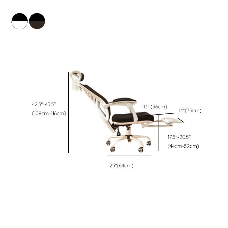 Sedia da ufficio ad armi imbottita moderna sedia da scrivania senza angoscia con ruote