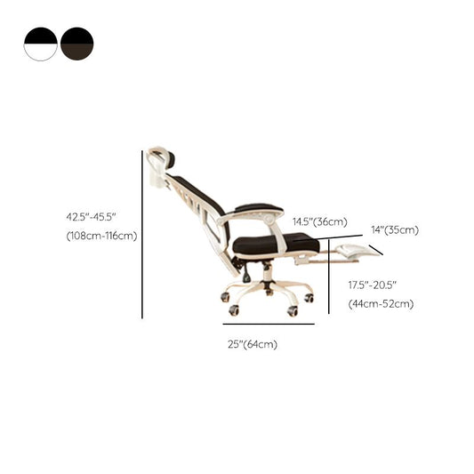 Padded Arms Office Chair Modern No Distressing Desk Chair with Wheels