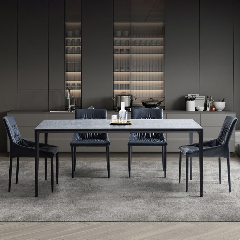 Contemporary Home Side Chair Solid Back Metal Upholstered Dining Room Chair (Set of 2) Clearhalo ' kitchen&dining_furn' 'Dining Chairs' 'Dining Tables & Seating' 'dining_chair' 'furn' 'furn_dining_chair' 'Furniture' 'furniture_dining_chair' 'Kitchen & Dining Furniture' 'kitchen' 1200x1200_81d95a22-0bbc-4770-9b18-e26f9cfa4e8f