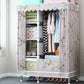 Contemporary Wardrobe Closet with Shelves Metal Wardrobe Armoire