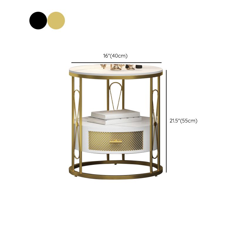 Modernistischer Metallrahmen 1-DRAWER RUND RUND LIVIS ROOM BEIDE