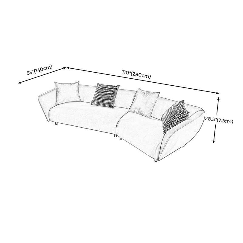 Dark Gray Flared Arm Sectional Contemporary Tight Back Curved Sofa for Living Room Clearhalo 'furn' 'furn_sectionals' 'Furniture' 'furniture_sectionals' 'Living Room Furniture' 'Sectionals' 1200x1200_81dd20da-57b1-43da-8a02-a474ca72e2bb