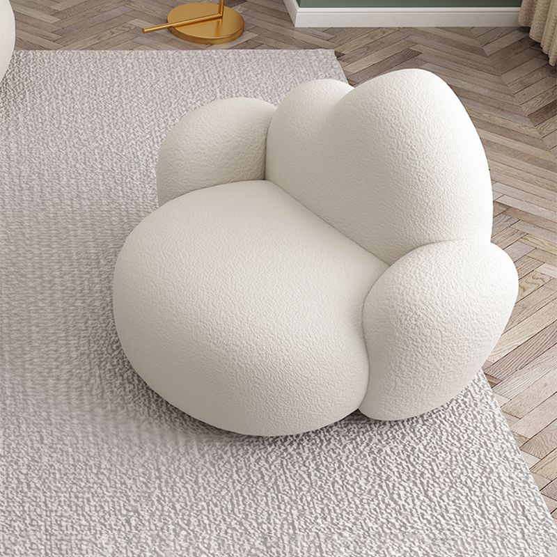 Hedendaagse stijl gebogen bank 33.46 "H armloze bank in het wit