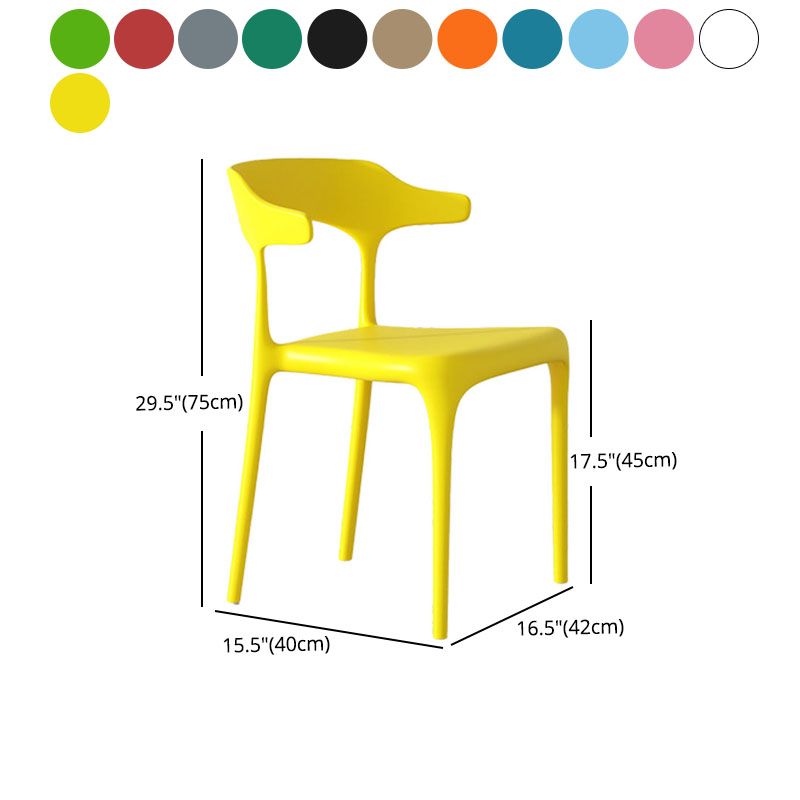 Contemporary Style Stackable Chairs Dining Armless Chairs with Plastic Legs Clearhalo 'Dining Chairs' 'Dining Tables & Seating' 'dining_chair' 'furn' 'furn_dining_chair' 'Furniture' 'furniture_dining_chair' 'Kitchen & Dining Furniture' 1200x1200_81dd40cc-dfc1-4552-b204-f3b89801e9af