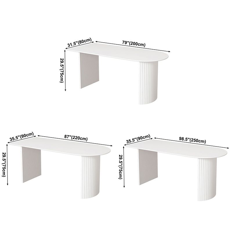 Free Form Modern Style Dining Table White Fixed Table with Sintered Stone Clearhalo ' dining_table' 'Dining Tables & Seating' 'Dining Tables' 'furn' 'furn_dining_table' 'Furniture' 'furniture_dining_table' 'Kitchen & Dining Furniture' 'kitchen&dining_furn' 'kitchen' 'kitchen_dining_table' 1200x1200_81de99b7-d695-45e6-8023-f2dbabda7583