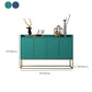 Tavolo da sideboard a 4 porte in legno massiccio glam con base di metallo