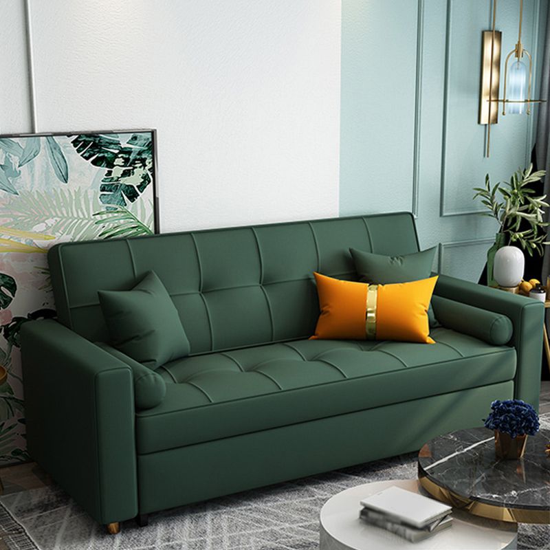 Pillow Included Convertible Sofa Foldable Upholstered Futon Sofa Bed