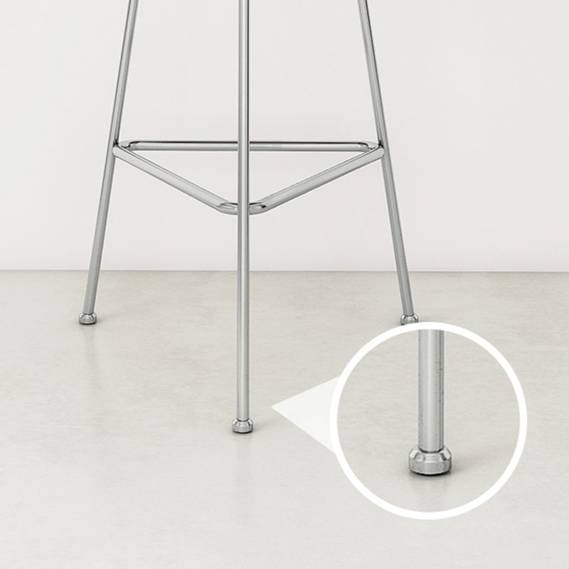 Modern Armless Backless Counter Stool Oak Wood Bar Stool with  Pedal for Cafe