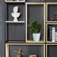 9.8 "W Bookcase de metal abierta de estantería geométrica contemporánea