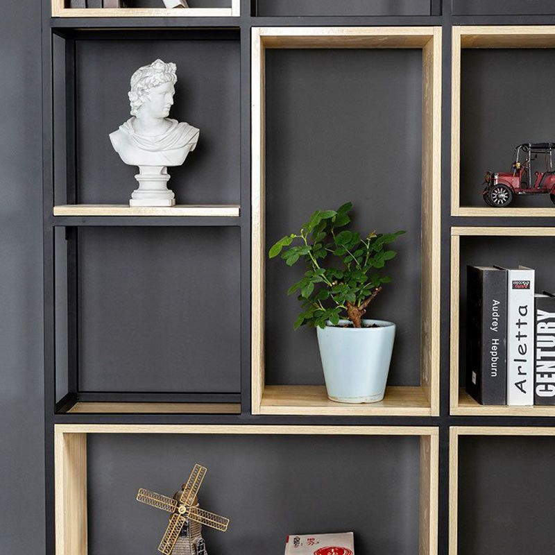 9.8 "W Bookcase de metal abierta de estantería geométrica contemporánea