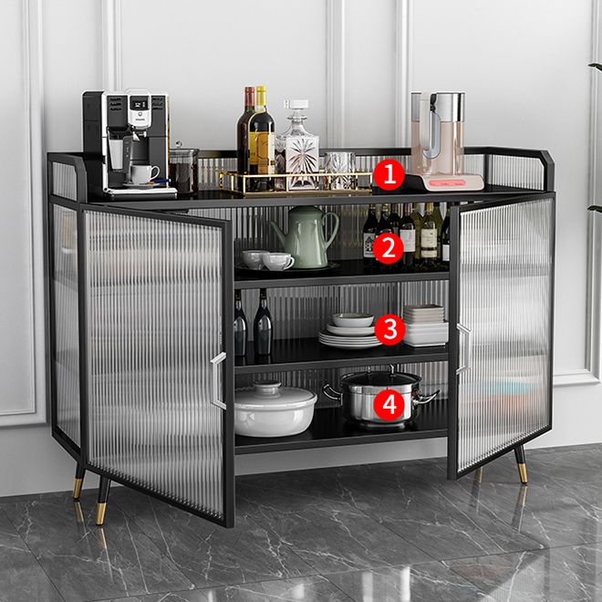 13.78"W Sideboard Glam Style Black Dining Server for Kitchen and Living Room Clearhalo 'buffet_sideboard' 'Buffets & Sideboards' 'furn' 'furn_buffet_sideboard' 'Furniture' 'Kitchen & Dining Furniture' 1200x1200_81e5b7a5-ea56-44cc-a875-1f70b2355cff