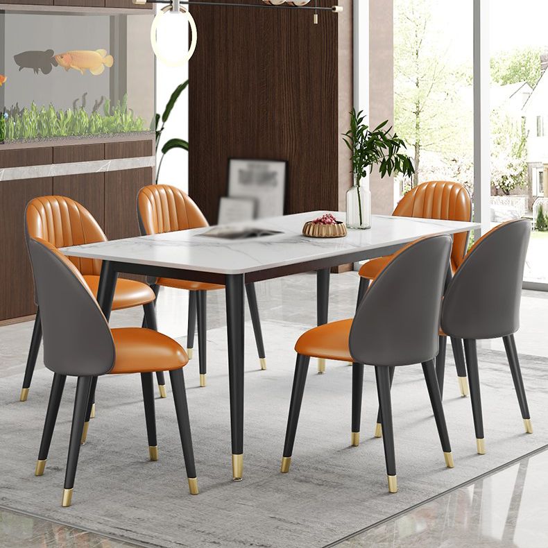 Glam Style 1/2/3/5/7 Pieces Dining Set Sintered Stone Dining Table Set for Home Use Clearhalo 'Dining Room Sets' 'Dining Tables & Seating' 'dining_room_set' 'furn' 'furn_dining_room_set' 'Furniture' 'furniture_dining_room_set' 'Kitchen & Dining Furniture' 'kitchen&dining_furn' 'kitchen' 1200x1200_81e5eb0a-050a-454a-bc08-e161c3cf4bdd