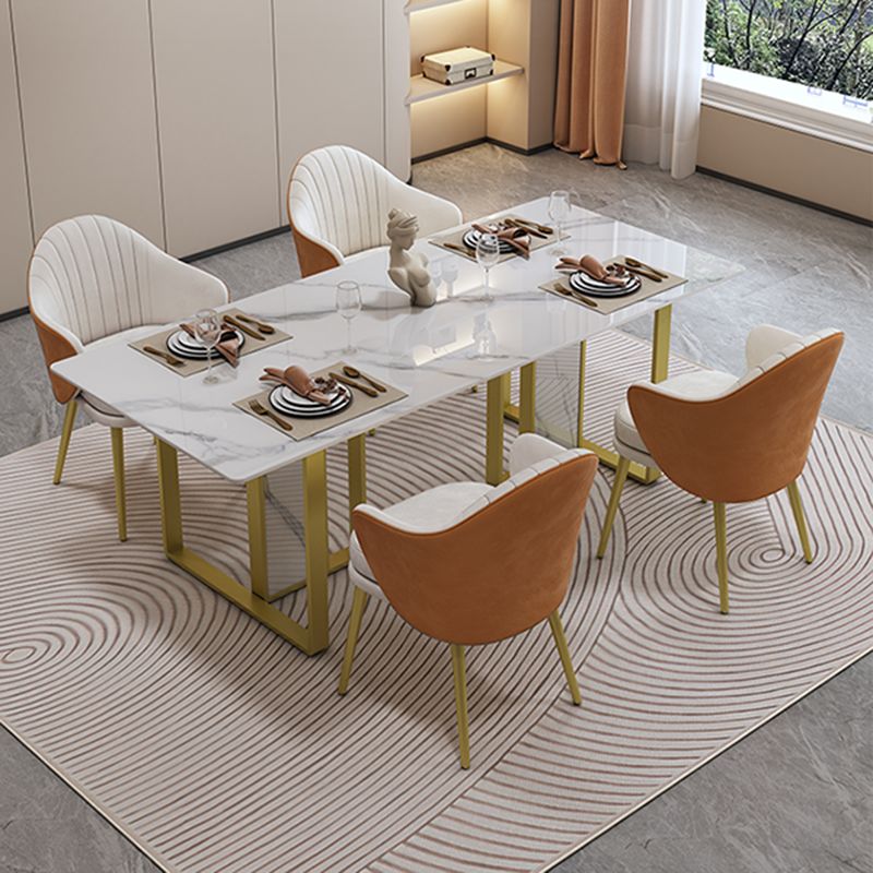 Glam Stone Furniture 1/5 Pcs Standard Height Dining Room Set for Home Use