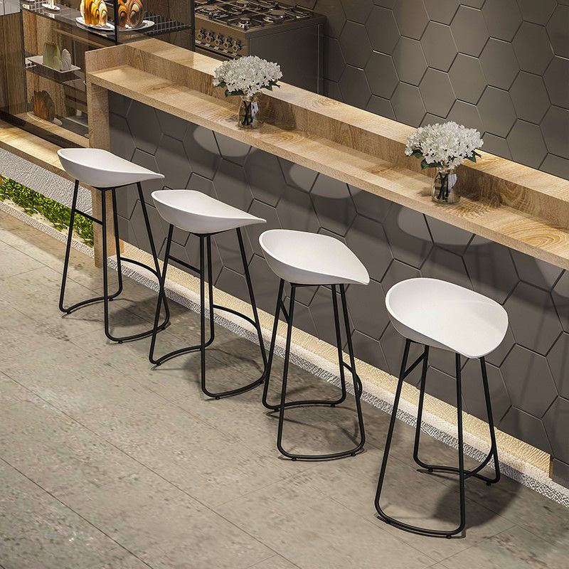 Industrial Armless Backrest Counter Stool Iron Cafe Bar Stool with Acrylic Seat and Pedal Clearhalo 'Bar Furniture' 'Bar Stools' 'bar_stools' 'furn' 'furn_bar_stools' 'Furniture' 'furniture_bar_stools' 'Kitchen & Dining Furniture' 1200x1200_81e76859-12f1-4181-8a3f-60de413cd661