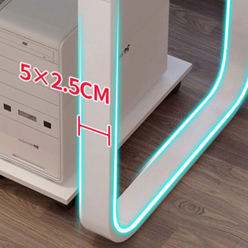 Escritorio de juegos de rectángulo de vidrio escritorio de computadora moderno y contemporáneo