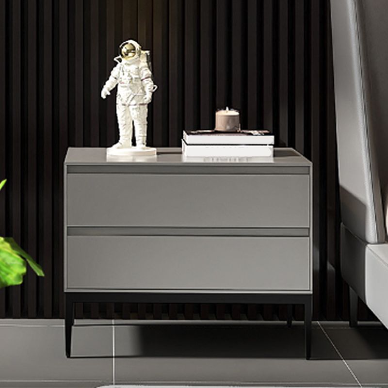 Tablette de nuit en bois 20 "de haut armoire de chevet avec tiroirs et jambes