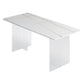 Dining Room Modern Dinette Table Rectangle Acrylic Double Pedestal Dining Table Clearhalo 'Dining Tables & Seating' 'Dining Tables' 'dining_table' 'furn' 'furn_dining_table' 'Furniture' 'furniture_dining_table' 'Kitchen & Dining Furniture' 'kitchen' 'kitchen_dining_table' 1200x1200_81eb19df-e004-4bf5-a7e3-7645888b2ea5