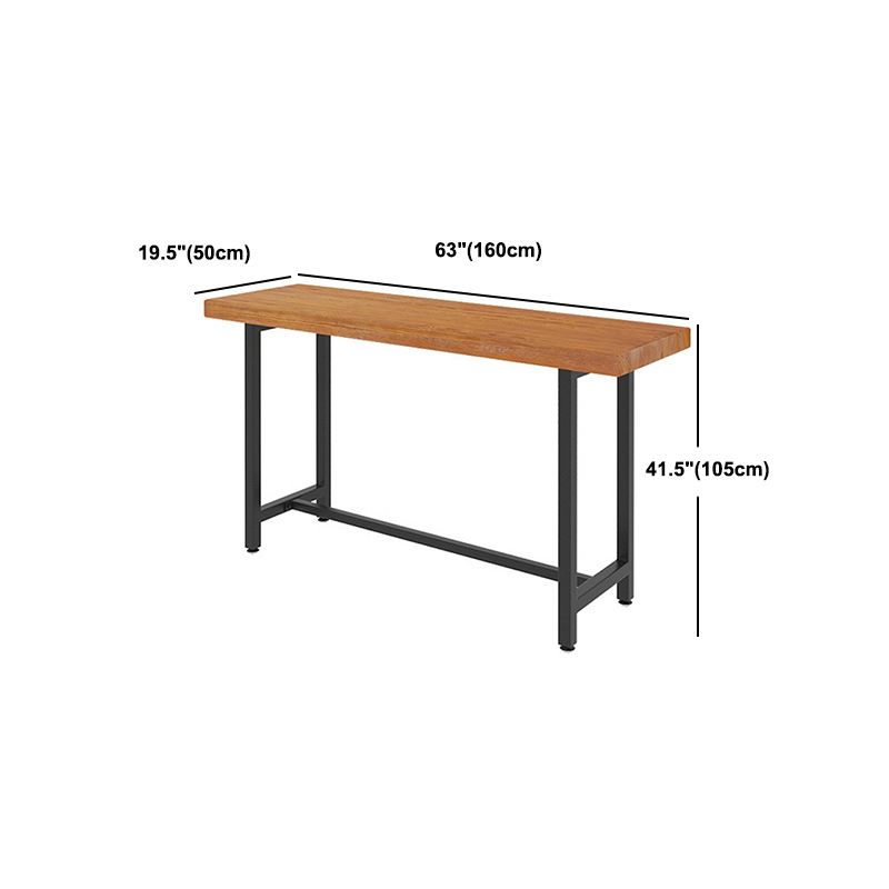 Industrial Style 1/2/7 Pieces Bar Table Set Rectangle Bar Table with High Stools Clearhalo 'Bar Furniture' 'furn' 'furn_home_bar_bar_sets' 'Furniture' 'Home Bars & Bar Sets' 'home_bar_bar_sets' 'Kitchen & Dining Furniture' 1200x1200_81ec0fe4-e63d-4b34-aa99-df6bf2d3989c