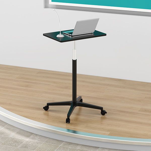Modern Rectangular Office Desk Height Adjustable Office Desk with Caster Wheels Clearhalo 'Furniture' 'furniture_office_desk' 'Office Desks' 'Office Furniture' 'office_desk' 1200x1200_81ed3039-c94e-4f9b-a391-5fa48863a0ac