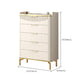 Glam Stone Chest Bedroom Storage Chest in White with Metal Legs Clearhalo 'Bedroom Furniture' 'Dressers & Chests' 'dressers_chests' 'furn' 'furn_dressers_chests' 'Furniture' 1200x1200_81ee3244-9933-4162-8c25-bec8e7225326