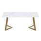 Stone Top Dining Table White Traditional Luxury Table with Sled Base Clearhalo 'Dining Tables & Seating' 'Dining Tables' 'dining_table' 'furn' 'furn_dining_table' 'Furniture' 'furniture_dining_table' 'Kitchen & Dining Furniture' 1200x1200_81f02a24-7b57-4a53-93ac-679b93bcd6e8