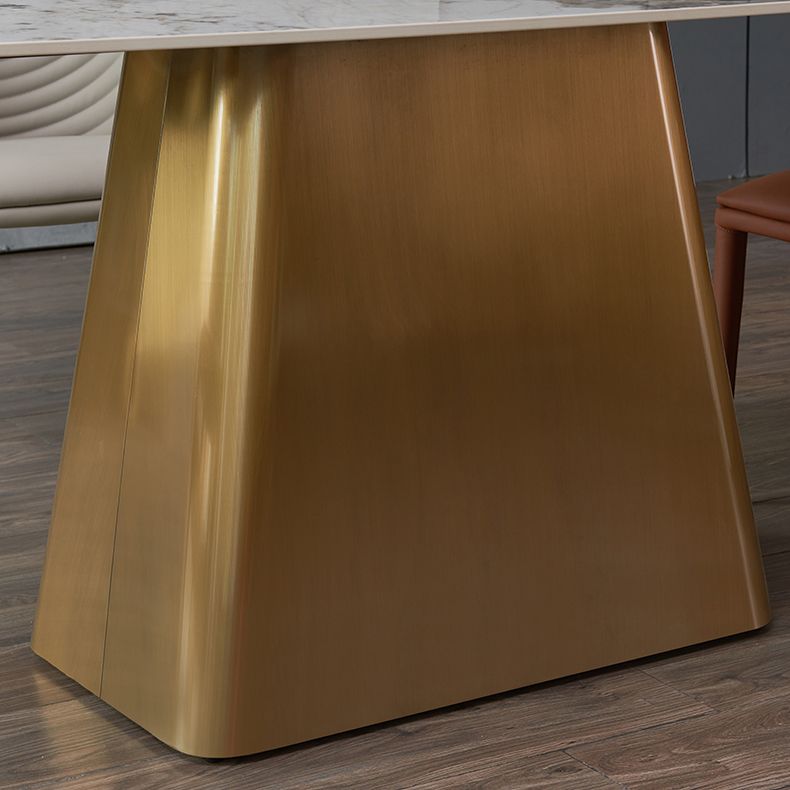 Nordic Glam Style Rectangle Sintered Stone Table Set 1/2/5/7 Pieces Dining Set Clearhalo 'Dining Room Sets' 'Dining Tables & Seating' 'dining_room_set' 'furn' 'furn_dining_room_set' 'Furniture' 'Kitchen & Dining Furniture' 1200x1200_81f047b4-1f30-49ae-8fb0-045e5ba0ed19